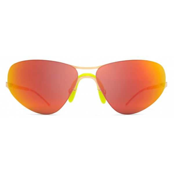 Mykita - Alpine - Mykita 032c - Glossy Gold Orange Flash - Metal Collection - Sunglasses - Mykita Eyewear
