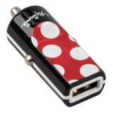Tribe - Minnie Mouse - Disney - Car Charger - Fast Car Charge - USB Charger - iPhone, iPad, Tablet, Samsung, Smartphone
