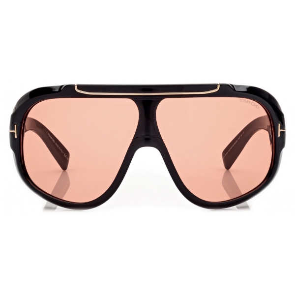 Tom Ford - Photochromatic Rellen Sunglasses - Occhiali da Sole a Maschera - Nero Marrone - Occhiali da Sole
