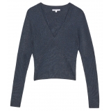 Patrizia Pepe - Lurex Yarn Knit - Blue - Pullover - Made in Italy - Luxury Exclusive Collection