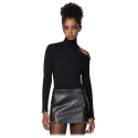 Patrizia Pepe - Cut-Out Sweater with Piercing Detail - Black - Pullover - Made in Italy - Luxury Exclusive Collection