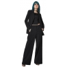 Patrizia Pepe - Pantalone Wide Leg in Tessuto Tecnico - Nero - Pantalone - Made in Italy - Luxury Exclusive Collection