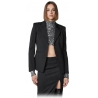 Patrizia Pepe - Giacca Monopetto Gessata - Nero - Giacca - Made in Italy - Luxury Exclusive Collection