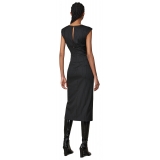 Patrizia Pepe - Pinstripe Patterned Sheath Dress - Black - Made in Italy - Luxury Exclusive Collection