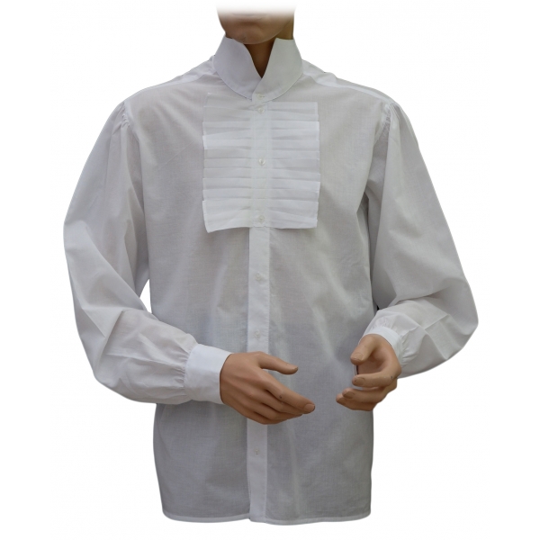 Nicolao Atelier - 19th Century Shirt with Pleated Jabot - Shirt - Made in Italy - Luxury Exclusive Collection