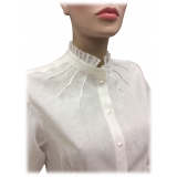 Nicolao Atelier - Women's Shirt Pattern of Late 19th Century Inspiration - Shirt - Made in Italy - Luxury Exclusive Collection