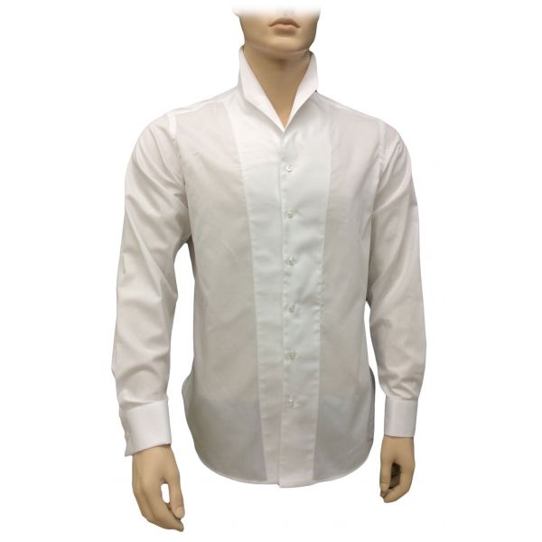 Nicolao Atelier - Men's Eco-Bio Cotton Textured Shirt - Shirt - Made in Italy - Luxury Exclusive Collection