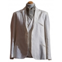 Nicolao Atelier - Anni '30 Jacket - White Linen for Men - Jacket - Made in Italy - Luxury Exclusive Collection