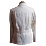 Nicolao Atelier - Anni '30 Jacket - White Linen for Men - Jacket - Made in Italy - Luxury Exclusive Collection