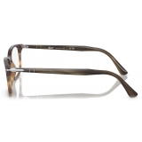 Persol - PO3189V - Marrone Striato Grigio Beige - Occhiali da Vista - Persol Eyewear