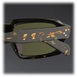 Cutler & Gross - 9495 Rectangle Sunglasses - Black on Havana - Luxury - Cutler & Gross Eyewear
