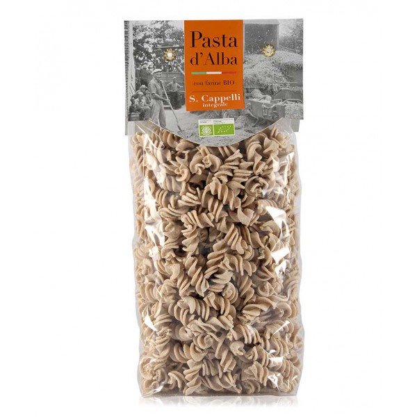 Pasta d'Alba - Organic Fusilli with Durum Wheat Senatore Cappelli Organic Wholemeal Flour - Artisan Line - Organic Italian Pasta