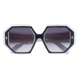 Cutler & Gross - 9324 Square Sunglasses - Black on White - Luxury - Cutler & Gross Eyewear