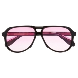 Cutler & Gross - 9782 Aviator Sunglasses - Black on Pink - Luxury - Cutler & Gross Eyewear