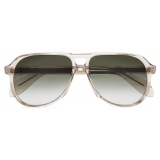 Cutler & Gross - 9782 Aviator Sunglasses - Sand Crystal - Luxury - Cutler & Gross Eyewear
