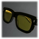 Cutler & Gross - 1402 Square Sunglasses - Yellow on Black - Luxury - Cutler & Gross Eyewear