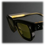 Cutler & Gross - 1402 Square Sunglasses - Yellow on Black - Luxury - Cutler & Gross Eyewear