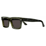 Cutler & Gross - 1386 Square Sunglasses - Emerald Marble - Luxury - Cutler & Gross Eyewear