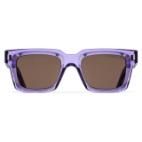Cutler & Gross - 1386 Square Sunglasses - Orchid Crystal - Luxury - Cutler & Gross Eyewear