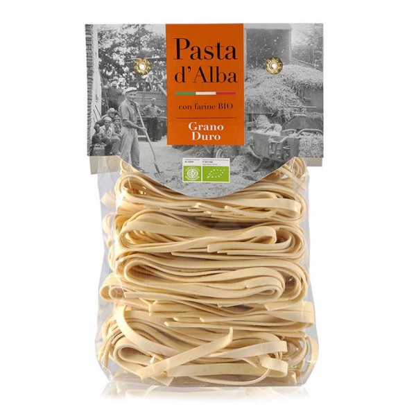 Pasta d'Alba - Tagliatelle al Grano Duro Bio - Linea Artigianale - Pasta Italiana Biologica Artigianale