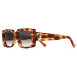 Cutler & Gross - The Great Frog Mini Reaper Square Sunglasses - Leopard Havana - Luxury - Cutler & Gross Eyewear