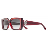 Cutler & Gross - The Great Frog Mini Reaper Square Sunglasses - Bordeaux - Luxury - Cutler & Gross Eyewear