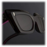 Cutler & Gross - 1408 Cat Eye Sunglasses - Nero su Rosa - Luxury - Cutler & Gross Eyewear