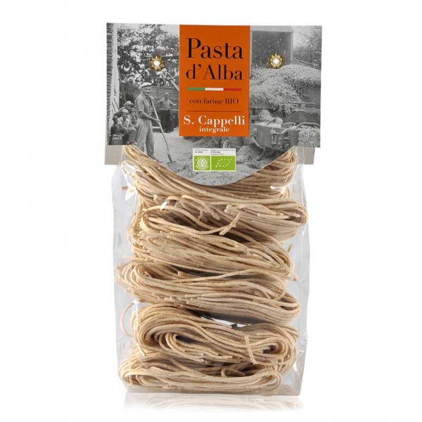 Pasta d'Alba - Organic Tagliolini with Senatore Cappelli Durum Whole Wheat - Artisan Line - Artisan Organic Italian Pasta