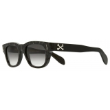 Cutler & Gross - The Great Frog Crossbones Square Sunglasses - Leopard on Black - Luxury - Cutler & Gross Eyewear