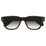 Cutler & Gross - The Great Frog Crossbones Square Sunglasses - Leopard on Black - Luxury - Cutler & Gross Eyewear