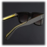 Cutler & Gross - 1403 Square Sunglasses - Black Matt on Shiny Yellow - Luxury - Cutler & Gross Eyewear