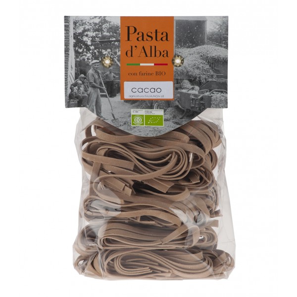 Pasta d'Alba - Organic Tagliatelle with Cacao - Artisan Line - Artisan Organic Italian Pasta