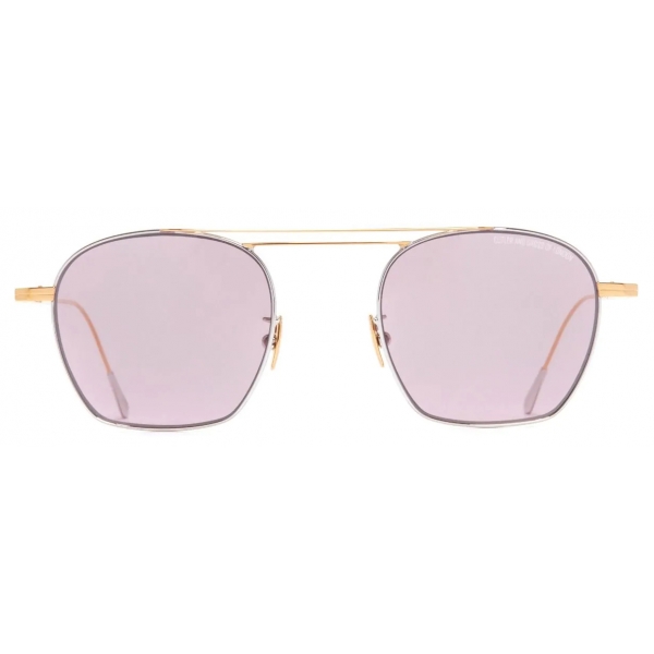 Cutler & Gross - 0004 Aviator Sunglasses - Yellow Gold 24K + Rhodium 18K - Luxury - Cutler & Gross Eyewear