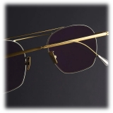 Cutler & Gross - 0004 Aviator Sunglasses - Yellow Gold 24K + Rhodium 18K - Luxury - Cutler & Gross Eyewear