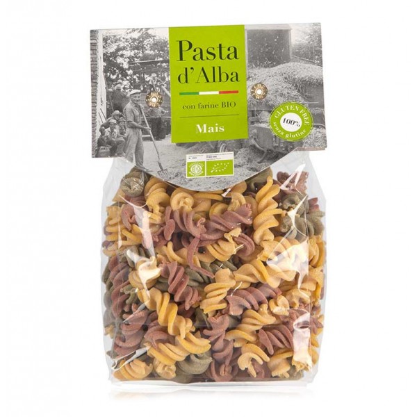 Pasta d'Alba - Organic Fusilli with Corn Tricolor - Gluten Free Line -  Artisan Organic Italian Pasta - Avvenice