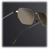 Cutler & Gross - 0005 Round Sunglasses - Yellow Gold 24K + Rhodium 18K - Luxury - Cutler & Gross Eyewear