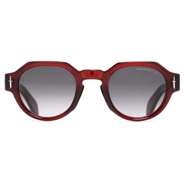 Cutler & Gross - The Great Frog Lucky Diamond I Round Sunglasses - Red Jed - Luxury - Cutler & Gross Eyewear