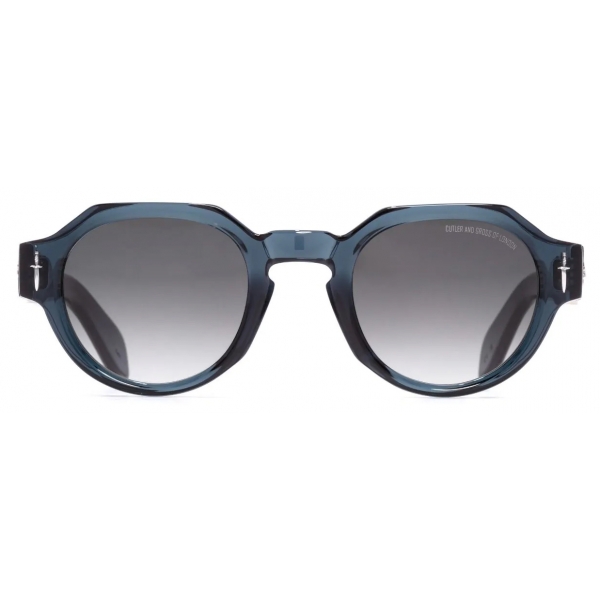 Cutler & Gross - The Great Frog Lucky Diamond I Round Sunglasses - Deep Blue - Luxury - Cutler & Gross Eyewear