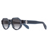 Cutler & Gross - The Great Frog Lucky Diamond I Round Sunglasses - Deep Blue - Luxury - Cutler & Gross Eyewear