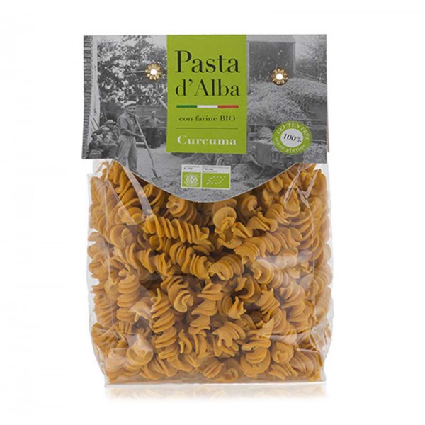 Pasta d'Alba - Organic Fusilli of Rice and Turmeric - Gluten Free Line - Artisan Organic Italian Pasta