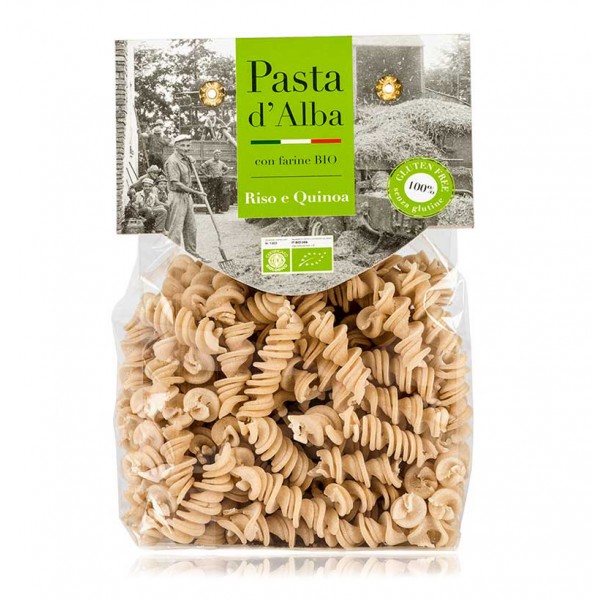 Pasta d'Alba - Fusilli di Riso e Quinoa Real Bio - Linea Senza Glutine - Pasta Italiana Biologica Artigianale