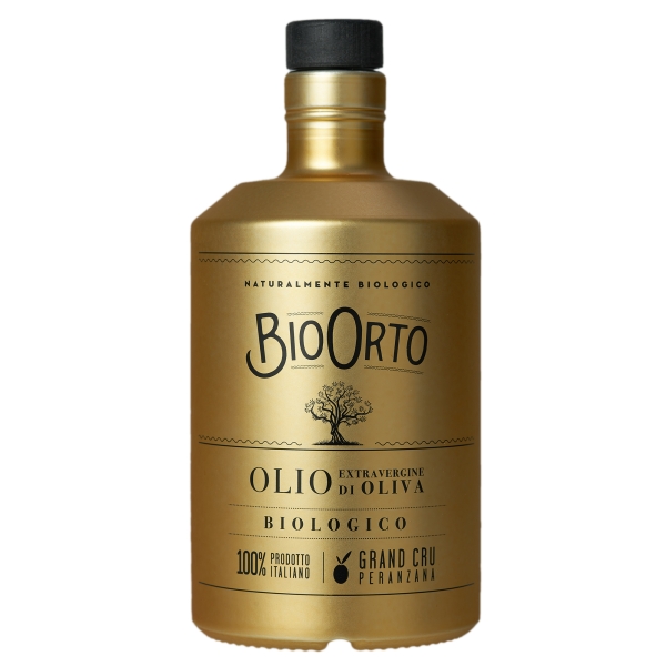 BioOrto - Grand Cru - Monocultivar Peranzana - Organic Italian Extra Virgin Olive Oil - 500 ml