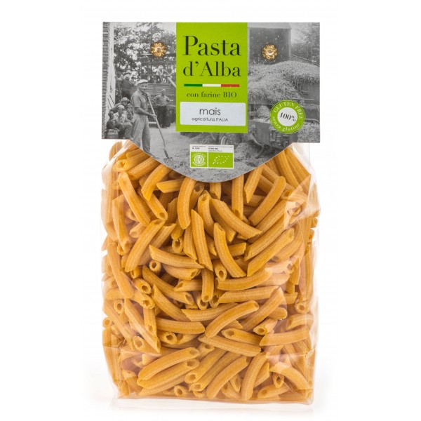 Pasta d'Alba - Organic Penne with Corn - Gluten Free Line - Artisan Organic Italian Pasta