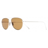 Cutler & Gross - 0002 Aviator Sunglasses - White Gold Rhodium 18K - Luxury - Cutler & Gross Eyewear