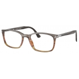 Persol - PO3189V - Striped Grey Gradient Brown - Optical Glasses - Persol Eyewear