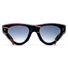Cutler & Gross - 9926 Cat Eye Sunglasses - Striped Brown Havana - Luxury - Cutler & Gross Eyewear