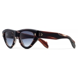 Cutler & Gross - 9926 Cat Eye Sunglasses - Striped Brown Havana - Luxury - Cutler & Gross Eyewear