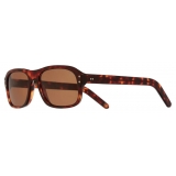 Cutler & Gross - 0847 Kingsman Aviator Sunglasses - Dark Turtle - Luxury - Cutler & Gross Eyewear