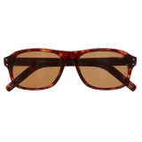 Cutler & Gross - 0847V2 Kingsman Aviator Sunglasses - Dark Turtle Havana - Luxury - Cutler & Gross Eyewear