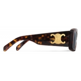 Céline - Triomphe XL 01 Sunglasses in Acetate - Red Havana - Sunglasses - Céline Eyewear